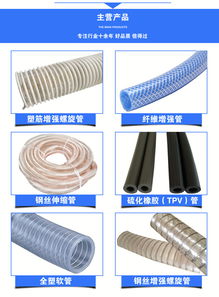 廠家直銷PU聚氨鋼絲透明軟管批發(fā)價格,通風酯吸塵排水排氣軟管圖片用途